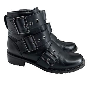 Blondo Charlie Waterproof Leather Side Zip Boot Black Women's Size 8.5 90s Style
